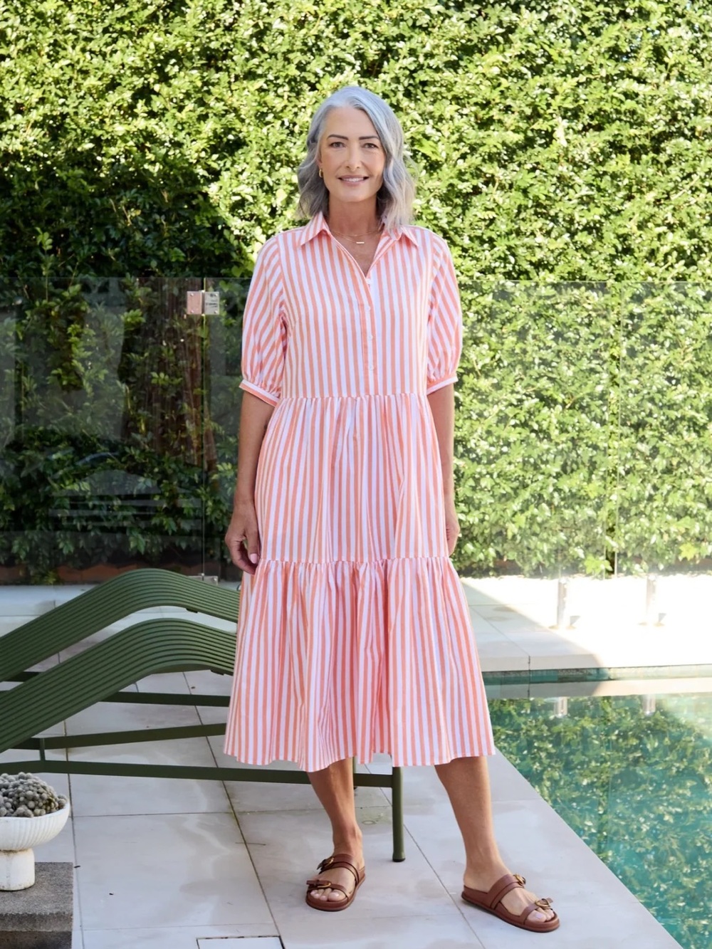 Maye Marnie Shirtdress in Tangerine Size XS or 4 in US